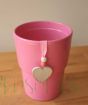 Pink heart ceramic 