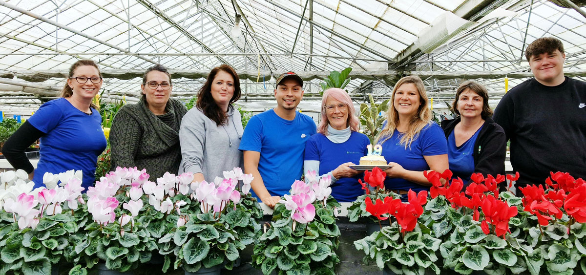 The Plants4Presents team celebrate 19 years in business