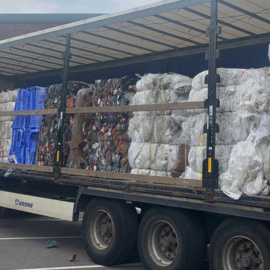 recycling being collected